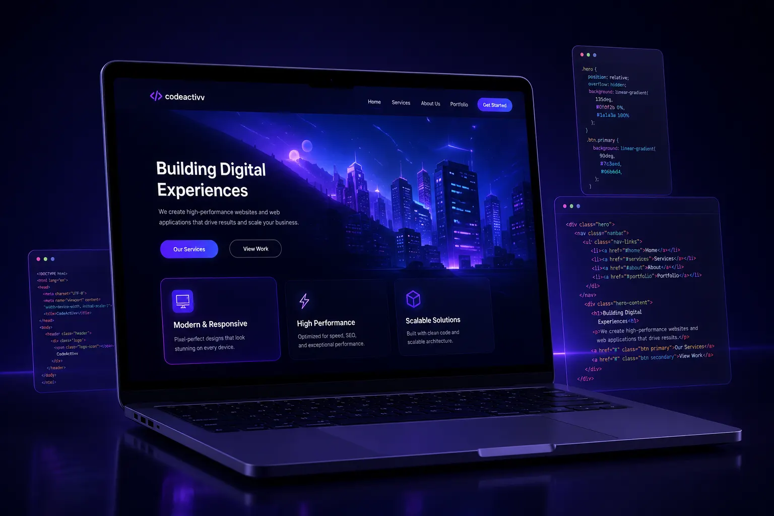 Web development illustration